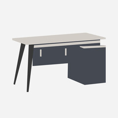 wooden table isolated on white