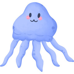 Jellyfish illustration Clipart png file 