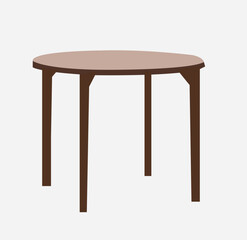 table isolated on white