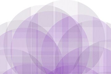 Abstract Overlapping Circles in Shades of Purple on a White Background - Modern Geometric Artwork for Creative Design