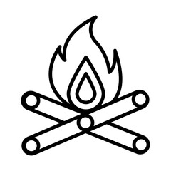 Bonfire line icon