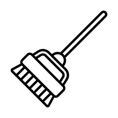 Cleaning brush line icon