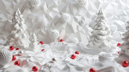 Fototapeta premium Unleash your inner Santa Claus creativity against a pristine white backdrop