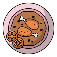 famous Pakistani  kadai chicken vector color icon design, Pan-Asian cuisine symbol, Most Popular Dishes Sign,Casual eats stock illustration, gosht karahi Concept