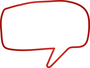 Collection speech bubbles red line, chat, dialogue