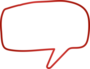 Collection speech bubbles red line, chat, dialogue