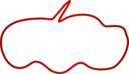 Collection speech bubbles red line, chat, dialogue