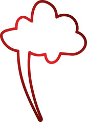 Collection speech bubbles red line, chat, dialogue