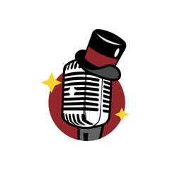 MAGIC PODCAST LOGO VECTOR ILLUSTRATION