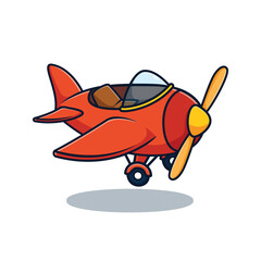 classic airplane cartoon illustration design