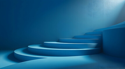 Photo Realistic Promotion Icon: Modern Design with Space for Text and Graphics on Blue Background   Ideal for Project Timelines and Marketing Plans in Photo Stock Concept