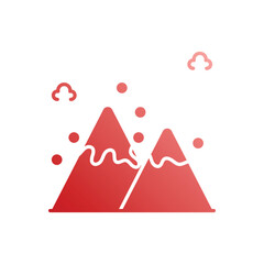 Mountains vector icon