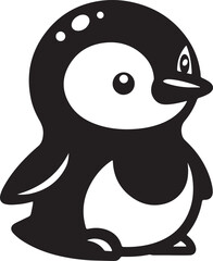 penguin art  vector silhouette illustration