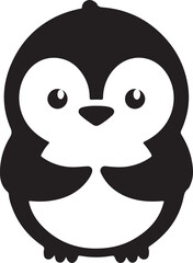 penguin art  vector silhouette illustration