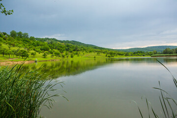 Photo with landscape and beautiful green nature in the Republic of Moldova, a small friendly country in Eastern Europe.