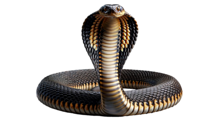 Cobra snake solated on transparent or white background.