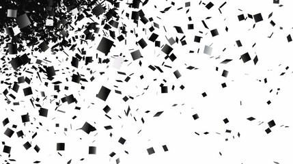 Obraz premium Abstract Falling Squares Pattern, Generative AI