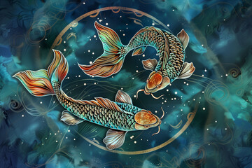 wallpaper of astrological spiritual zodiac sign pisces