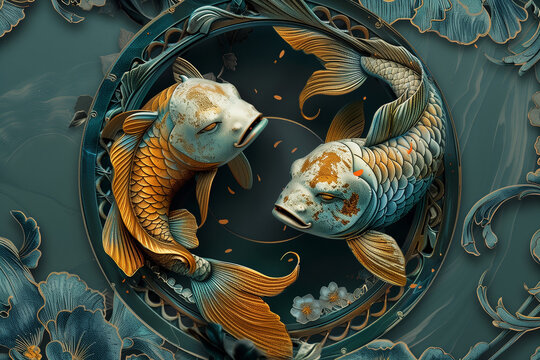 wallpaper of astrological spiritual zodiac sign pisces