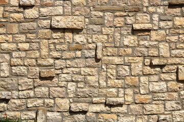 natural yellow stone wall