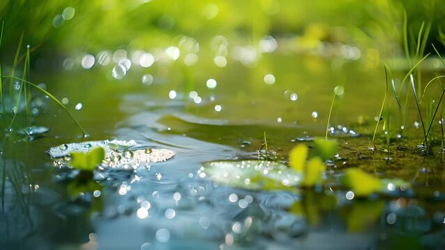 The ominous presence of stagnant ponds slowly leaching harmful chemicals into the ground.