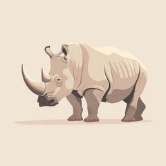 Obraz premium Rhinoceroses Minimalist