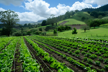 vegetable farm rows 
