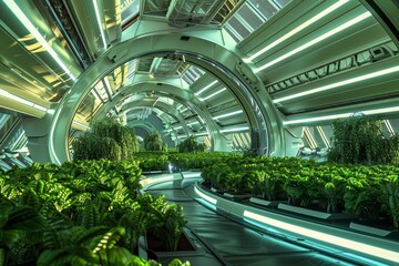 Futuristic Farm with Genetically Modified Crops Under Advanced Controlled Environmental Conditions