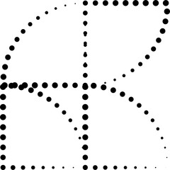 Geometric shapes dots line. Element for design