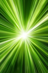Obraz premium Magical green light burst abstract rays on dark green with yellow and golden sparkles