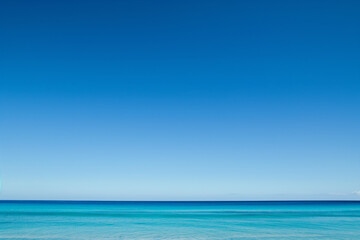 The clear blue sky without clouds. A natural background for images. Sea