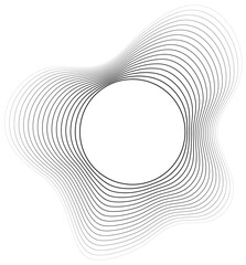 Circle liquid shape overlapping halftone for badges, tag, logo, banner