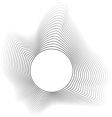 Circle liquid shape overlapping halftone for badges, tag, logo, banner