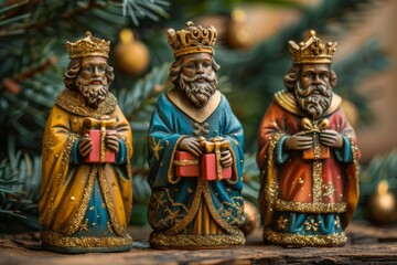 Obraz premium Three Wise Men Christmas Figurines