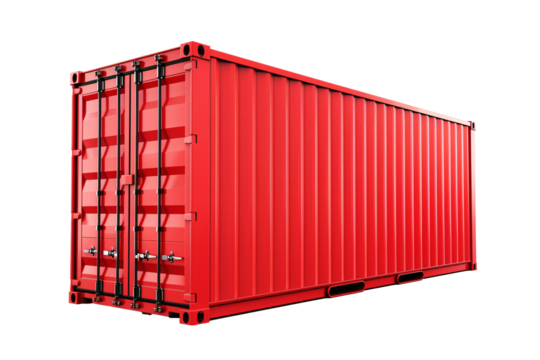 a red container with black wires