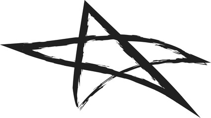 Geometric Star Pattern. Doodle brush