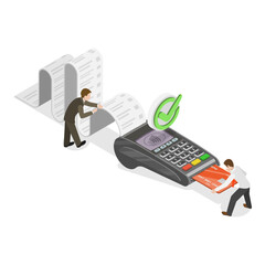 3D Isometric Flat Illustration of Payment Options, Security of Financial Transactions. Item 3