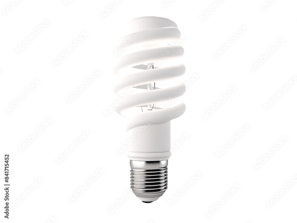 Wall mural a white spiral light bulb