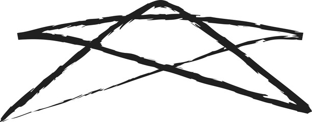 Geometric Star Pattern. Doodle brush