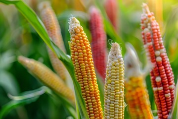 Naklejka premium Colorful Assortment of Vibrant Fruits and Vegetables for Healthy Nutrition and Diet Concepts