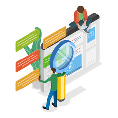 3D Isometric Flat Illustration of Requirements Analysis, Specification for Product Development. Item 2