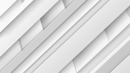 Obraz premium Abstract Geometric White Background, Generative AI