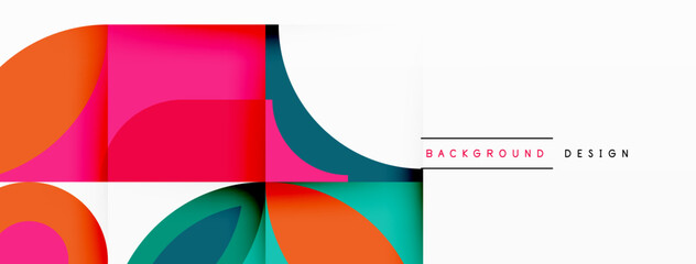 Circles and petals. Geometric beautiful abstract minimal template for Wallpaper, Banner, Background, Card, Book Illustration, landing page