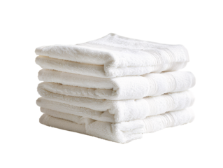 a stack of white towels