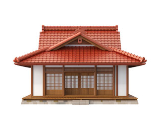 a house with a red roof