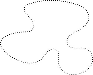 Circle shape dotted line. Geometric design