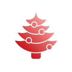Christmas Tree vector icon