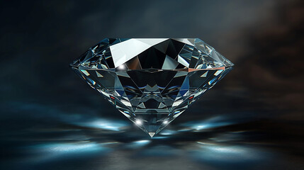 Radiant Brilliance: A Solitary Diamond’s Luminous Dance.