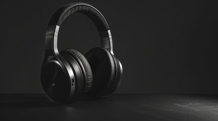 Naklejka premium Redefined audio excellence: Cutting-edge wireless over-ear headphones designed for the discerning connoisseur of sound.