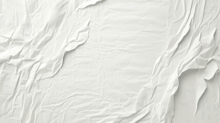 Obraz premium A stark white canvas bears the scars of destruction, with several large tears in the paper creating an abstract, textured effect